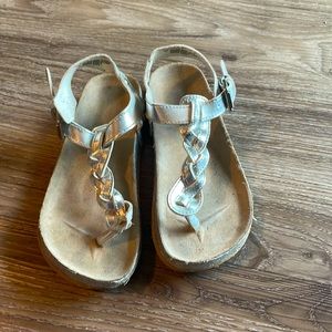 Silver sandals for girls size 13